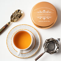 Elegant packaging of jasmine white tea for tea lovers